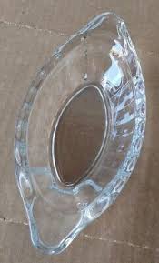 Crystal Boat Relish Candy Dish 9”x4"x1.75" Side Handles ...