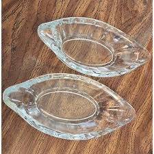 VTG Libbey Banana Split Boats Dish Clear Heavy Glass ...