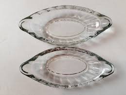 Lot of 2 Banana Split Boats Oval Sundae Dishes 9"Clear Heavy ...