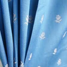 Pair of Blue Pinch Pleat Drapes With Tiny Flowers / Vintage Elegant Decor / Fabric Yardage / 62" Long Window Curtain - Etsy
