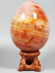 Colorful Red Orange White Carnelian Agate crystal sphere Egg ...