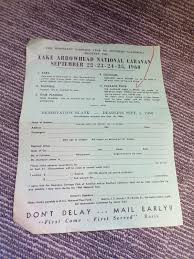 1960 Lake Arrowhead National Caravan Registration Horseless ...