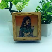Decorative Hand-painted Wooden Pen Holder – Artistic Desk ...