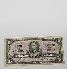 Canadian Bank of Canada 1937 10 Dollar Bill King George VI Circulated Condition | eBay