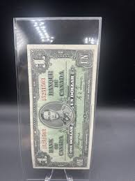 1937 Bank of Canada One Dollar Bill. Coyne - Towers $1 VF ...