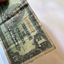 1937 Vintage Canada $1 Bill Canadian 1 Dollar Paper Currency ...