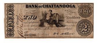 1863 $2 Bank of Chattanooga, TN Obsolete - Very Fine | eBay