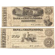Tennessee, Bank of Chattanooga, $1 and $2 Notes, January 4 ...
