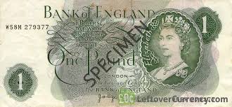 Bank of England 1 Pound (portrait type) - exchange yours