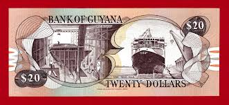 20 Twenty Dollars 2016 GUYANA UNC Note (Pick-30f) Signatures ...