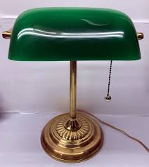 Vintage Desk Lamp-Green Glass Shade in Good Condition! | eBay