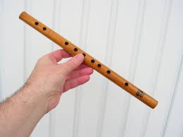 Vintage Wooden Flute Chinese Inscription Whistle Flute Wood ...