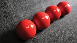 Wooden Billiard Balls (1.75 Red) by Classic Collections - Trick : MJM Magic