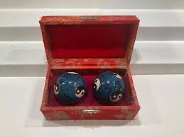 Vintage CHINESE YIN YANG Baoding Therapy Stress Balls w/Chimes in box | eBay
