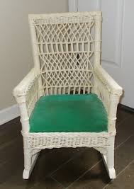 ANTIQUE CHILD DOLL WICKER ROCKER Chair 1920's | eBay