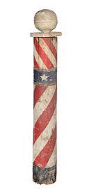 Painted Wood Barber Pole
