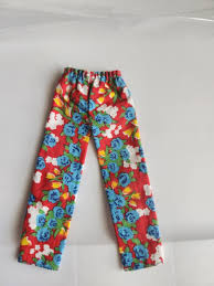 Vintage Barbie Mod Red Floral Prints Pants #7202, 1975 | eBay