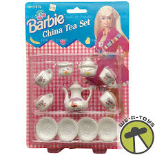 Barbie China Tea Set 4 Cups & Saucers, Pitcher, Sugar Bowl ...
