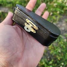 Vintage Acoustic Mini Guitar Wood Replica Lacquer w Carry Case Red Velvet 4" | eBay