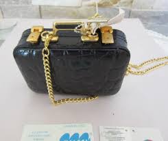 Vintage Maleci Mini Handmade Black Leather Briefcase Jewelry Box W Mirror & COA - Etsy