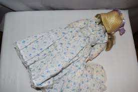 18 Inch Victorian Blonde Porcelain Doll in Cream Floral Dress | eBay