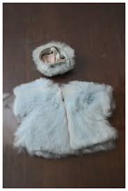 Vogue Ginny Tagged Fur Coat and Hat, Light Blue. For Sale at Ruby Lane