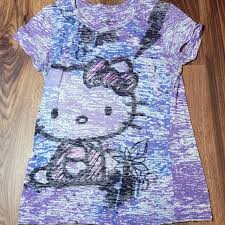 Vinatge y2k Hello Kitty Burnout T-shirt By Sanrio... | Depop