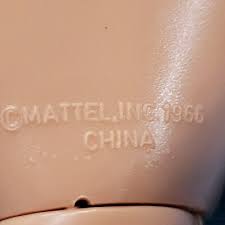 Vintage mattel barbie doll 1966 blue and pink dress no shoes ...