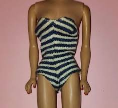 Costume da bagno con righe blu Barbie Ponytail Mattel vintage anni 60 RARO | eBay