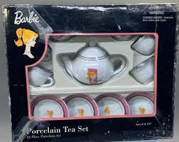 Vintage Barbie Porcelain 13 Piece Childs Tea Set - Etsy