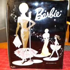 Vintage 1960s Black Vinyl Barbie Doll Case With Handle - Double Sided - Etsy