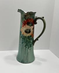 Belleek Willets Large Pitcher Ewer Hand Painted by Reyland ...