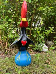 Portugal Barcelos Porcelain Vintage, Ceramic Rooster Figure Colorful Vintage Mid Century Space 70s Hippie, Shabby, Mid, Handpainted, XL, 40 Cm - Etsy