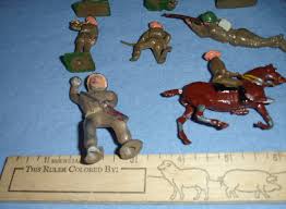 Vintage Lead Soldiers Made in England - 10 Pieces - Painted ...