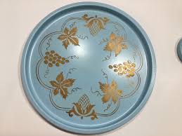 Vintage Metal Coaster Set With Matching Tray | eBay