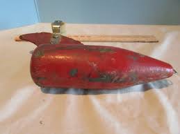 Vintage TORPEDO SHAPED WEIGHT RED Trolling Downrigger 7lb LARGE | eBay Australia