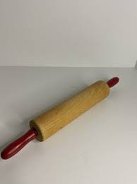 Vintage Wooden 17" Rolling Pin Marked "Made In Denmark" with ...