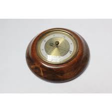 Vintage German Mahogany and Brass Barometer Weather Station ...