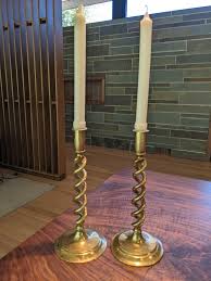 Two Beautiful Brass Candlesticks...portobello Find! - Etsy UK