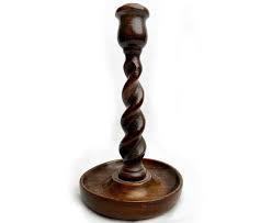 Antique DOWNTON ABBEY Old English Barley Wood & Brass Twist Candlestick Candle Holder VICTORIAN 1800's Vintage 9" Tall Single Brown 1900's - Etsy