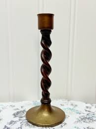 Brass Barley Twist Candlesticks - Etsy