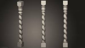 Столбы - Столб витой, ST_0365 | 3D модель для ЧПУ станка