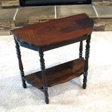 VTG Half Moon Side Table -1950s Small Wood Table -turned ...