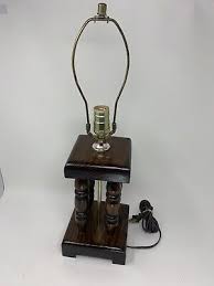 Solid Wood Vintage Table Lamp / Mid Century Trophy Style Made In The USA | eBay