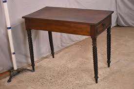 Early single drawer side table with barley twist legs; 74 ...