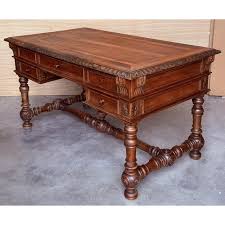 Spanish Baroque Style Oak Library Table or Desk, 1890s ...