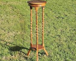 Vintage Oak Twist Leg Plant Stand / Flower Stand 39.5"h - Etsy