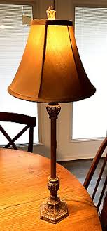 Vintage Table Lamp 31 1/2" Brown With Solid Brown Shade | eBay