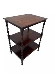 Antique Three Tier Table With Two Bottom Shelves Dark Oak ...