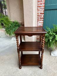 Antique English Oak Bookshelf BARLEY TWIST Open Display ...
